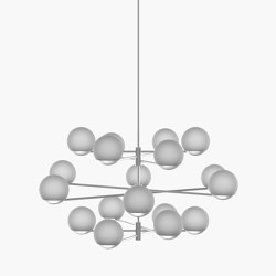 Ball & Hoop | S 19—10 - Silver Anodised - Frosted | Lampade sospensione | Empty State