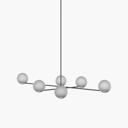 Ball & Hoop | S 19—13 - Black Anodised - Frosted | Suspended lights | Empty State