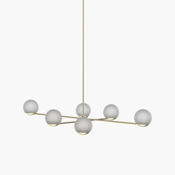 Ball & Hoop | S 19—13 - Brushed Brass - Frosted | Suspended lights | Empty State