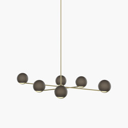 Ball & Hoop | S 19—13 - Brushed Brass - Smoked | Suspended lights | Empty State