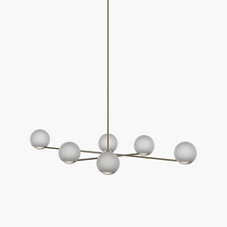 Ball & Hoop | S 19—13 - Burnished Brass - Frosted | Lampade sospensione | Empty State
