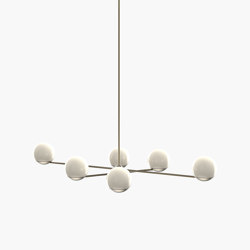 Ball & Hoop | S 19—13 - Burnished Brass - Opal | Suspended lights | Empty State