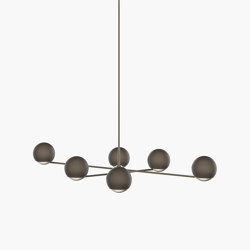 Ball & Hoop | S 19—13 - Burnished Brass - Smoked | Lampade sospensione | Empty State