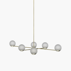 Ball & Hoop | S 19—13 - Polished Brass - Frosted | Lampade sospensione | Empty State