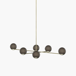 Ball & Hoop | S 19—13 - Polished Brass - Smoked | Pendelleuchten | Empty State