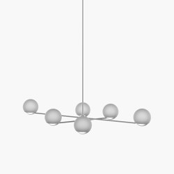 Ball & Hoop | S 19—13 - Silver Anodised - Frosted | Pendelleuchten | Empty State