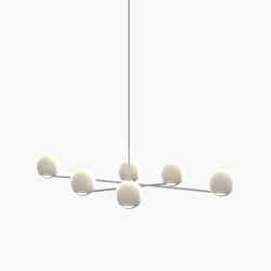 Ball & Hoop | S 19—13 - Silver Anodised - Opal | Lampade sospensione | Empty State