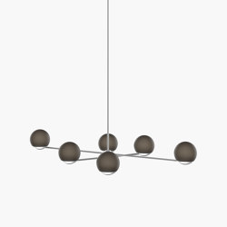 Ball & Hoop | S 19—13 - Silver Anodised - Smoked | Pendelleuchten | Empty State