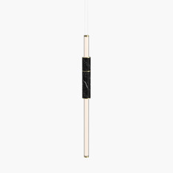 Light Pipe | S 58—02 - Polished Brass - Black | Lampade sospensione | Empty State