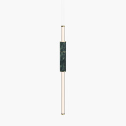 Light Pipe | S 58—02 - Polished Brass - Green | Pendelleuchten | Empty State