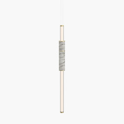Light Pipe | S 58—02 - Brushed Brass - White | Pendelleuchten | Empty State