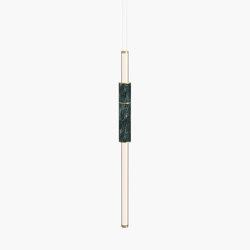 Light Pipe | S 58—02 - Brushed Brass - Green | Lampade sospensione | Empty State