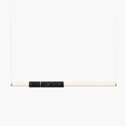 Light Pipe | S 58—03 - Polished Brass - Black | Suspended lights | Empty State