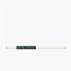 Light Pipe | S 58—03 - Polished Brass - Green | Lámparas de suspensión | Empty State