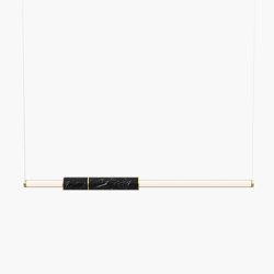 Light Pipe | S 58—03 - Brushed Brass - Black | Lampade sospensione | Empty State