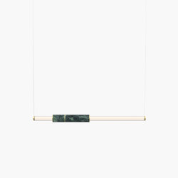Light Pipe | S 58—04 - Brushed Brass - Green | Suspended lights | Empty State