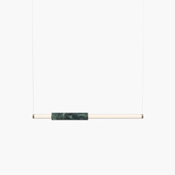 Light Pipe | S 58—04 - Burnished Brass - Green | Lampade sospensione | Empty State