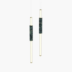 Light Pipe | S 58—05 - Polished Brass - Green | Pendelleuchten | Empty State