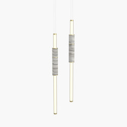 Light Pipe | S 58—05 - Brushed Brass - White | Lampade sospensione | Empty State