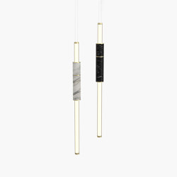 Light Pipe | S 58—05 - Brushed Brass - White / Black | Suspended lights | Empty State