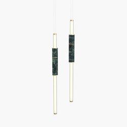 Light Pipe | S 58—05 - Brushed Brass - Green | Suspended lights | Empty State