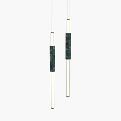 Light Pipe | S 58—05 - Burnished Brass - Green | Lampade sospensione | Empty State