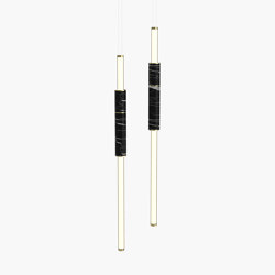 Light Pipe | S 58—06 - Polished Brass - Black | Lampade sospensione | Empty State