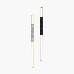 Light Pipe | S 58—06 - Polished Brass - White / Black | Suspended lights | Empty State