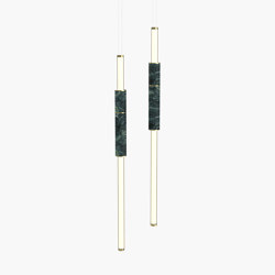 Light Pipe | S 58—06 - Polished Brass - Green | Pendelleuchten | Empty State