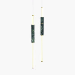 Light Pipe | S 58—06 - Brushed Brass - Green | Lámparas de suspensión | Empty State