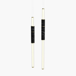 Light Pipe | S 58—07 - Polished Brass - Black | Lampade sospensione | Empty State