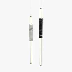 Light Pipe | S 58—07 - Polished Brass - White / Black | Lampade sospensione | Empty State