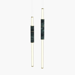 Light Pipe | S 58—07 - Polished Brass - Green | Pendelleuchten | Empty State