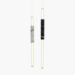 Light Pipe | S 58—07 - Brushed Brass - White / Black | Suspensions | Empty State