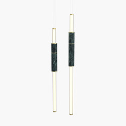 Light Pipe | S 58—07 - Brushed Brass - Green | Suspended lights | Empty State