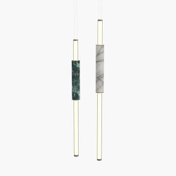 Light Pipe | S 58—07 - Burnished Brass - White / Green | Lampade sospensione | Empty State