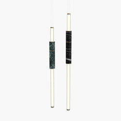 Light Pipe | S 58—07 - Burnished Brass - Green / Black | Suspended lights | Empty State
