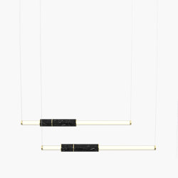 Light Pipe | S 58—08 - Polished Brass - Black | Suspensions | Empty State