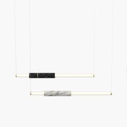 Light Pipe | S 58—08 - Polished Brass - White / Black | Pendelleuchten | Empty State