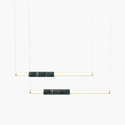 Light Pipe | S 58—08 - Polished Brass - Green | Lampade sospensione | Empty State