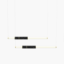 Light Pipe | S 58—08 - Brushed Brass - Black | Lampade sospensione | Empty State