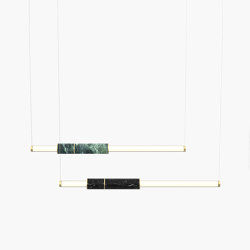 Light Pipe | S 58—08 - Brushed Brass - Green / Black | Lámparas de suspensión | Empty State