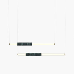 Light Pipe | S 58—08 - Burnished Brass - Green | Lampade sospensione | Empty State
