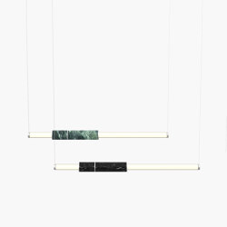 Light Pipe | S 58—08 - Silver Anodised - Green / Black | Suspended lights | Empty State