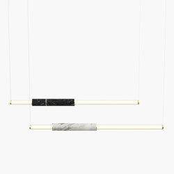 Light Pipe | S 58—09 - Polished Brass - White / Black | Suspended lights | Empty State