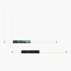 Light Pipe | S 58—09 - Burnished Brass - Green / Black | Suspended lights | Empty State