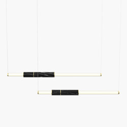 Light Pipe | S 58—10 - Polished Brass - Black | Suspended lights | Empty State
