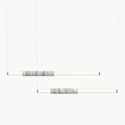 Light Pipe | S 58—10 - Burnished Brass - White | Suspensions | Empty State