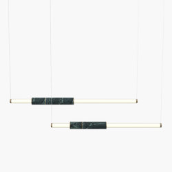 Light Pipe | S 58—10 - Burnished Brass - Green | Lampade sospensione | Empty State
