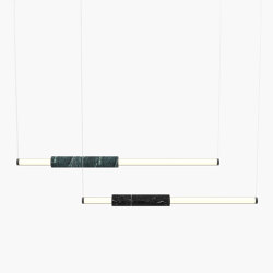 Light Pipe | S 58—10 - Black Anodised - Green / Black | Suspended lights | Empty State